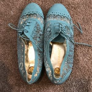 Teal shoes