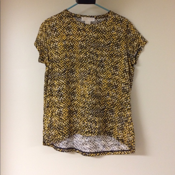 Michael Kors Snakeskin print hi-lo Tee - Picture 2 of 6