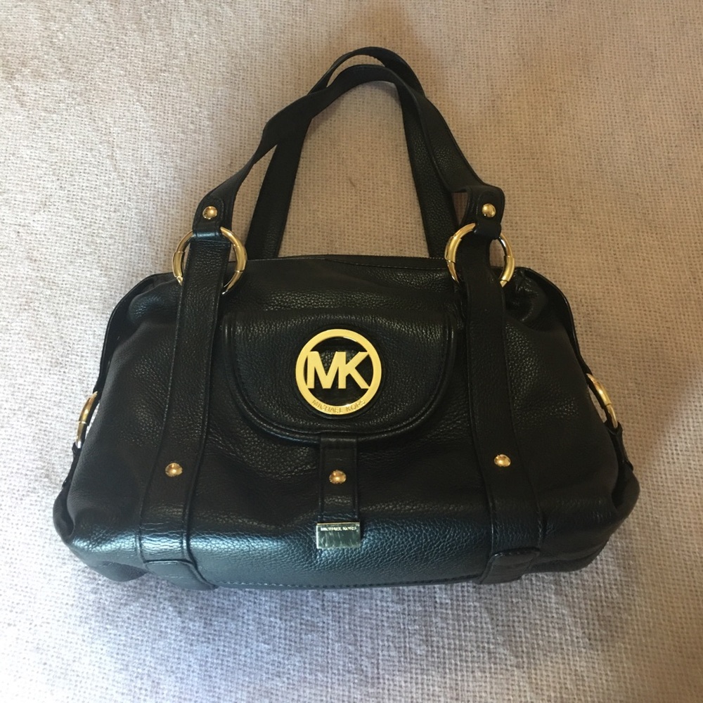 Black Leather Michael Kors Purse
