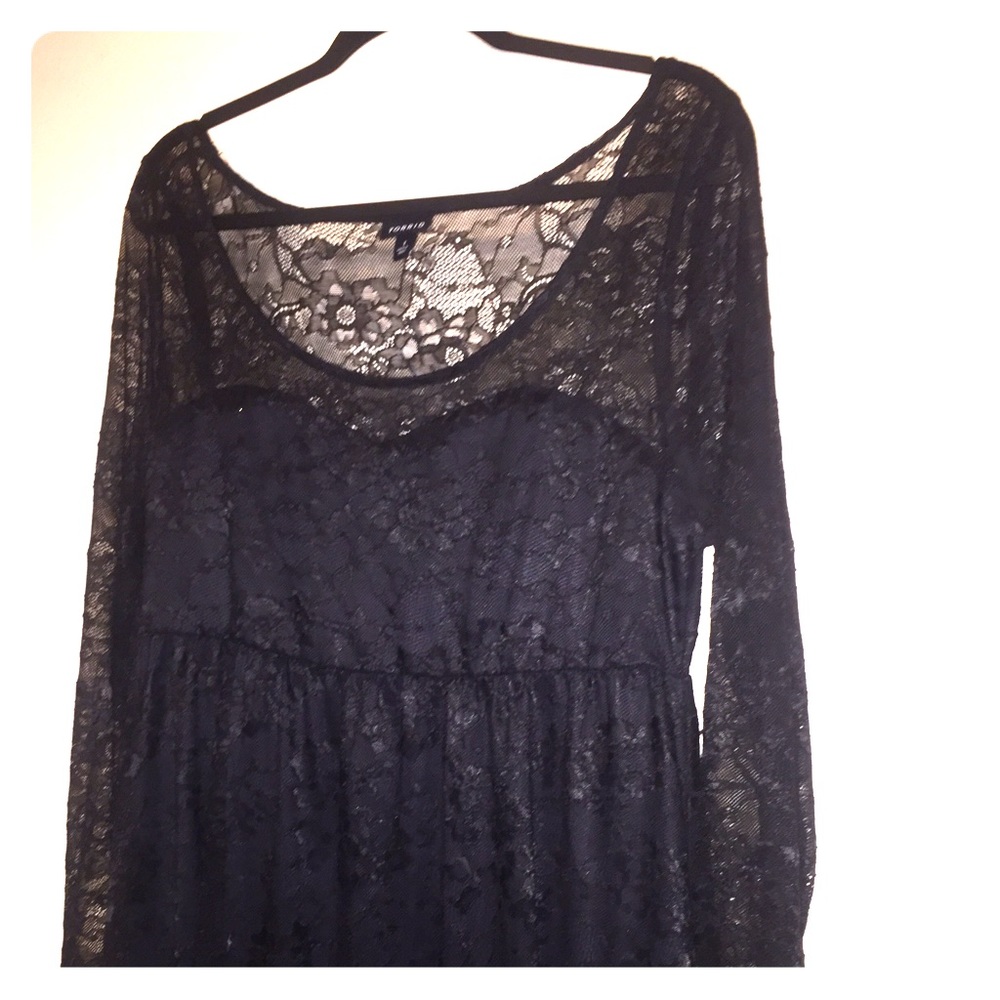 Torrid 1x black sweetheart dress lace goth punk