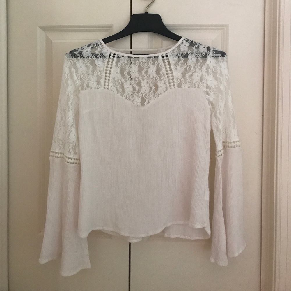 NWOT Lace Flowy Shirt