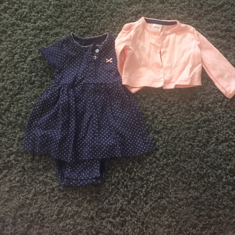 Pink and blue outfit. Size 3 months