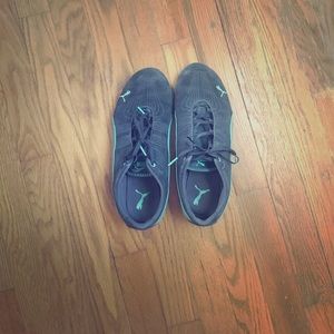 Puma grey and green sneakers