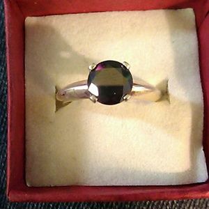 Natural real black diamond ring 1.44 ct