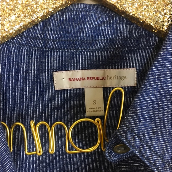 Banana Republic Heritage Blue Button Down Top - Picture 5 of 7