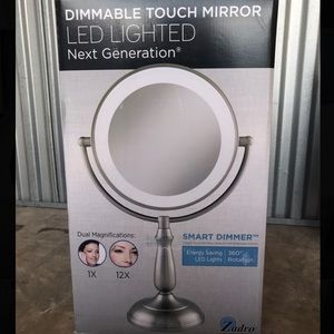 Zedro Satin Nickel Dual Sided Led Touch Mirror.