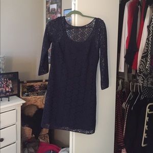 Lilly Pulitzer Navy Lace Overlay Dress