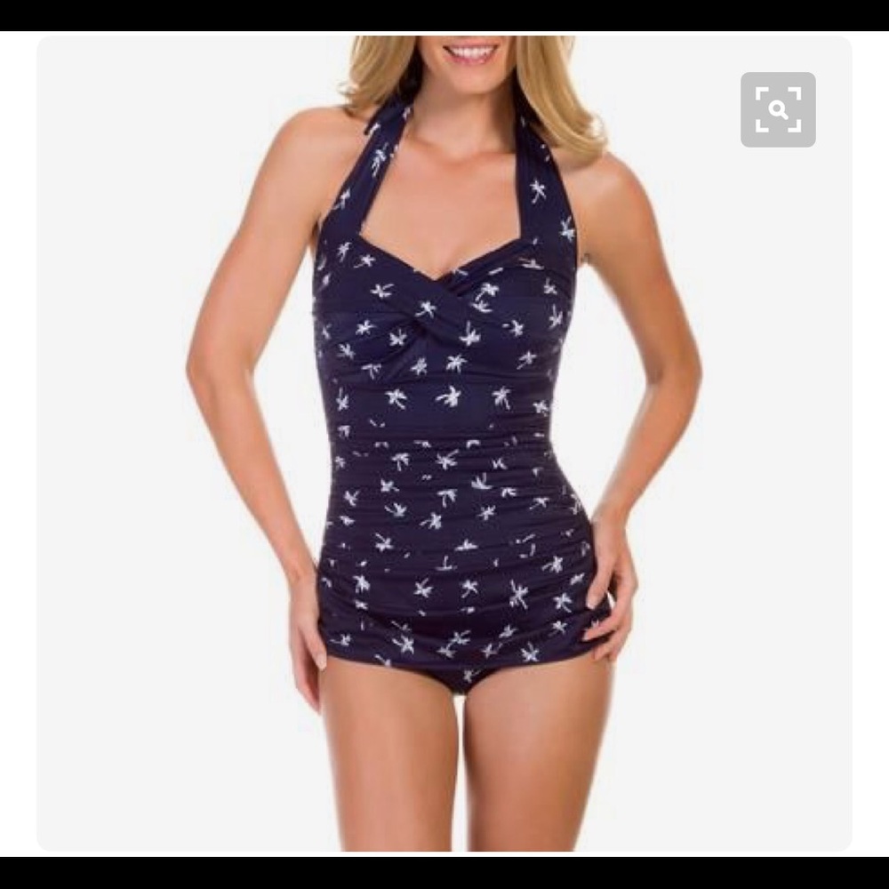 Catalina retro palm tree swimsuit small NWOT