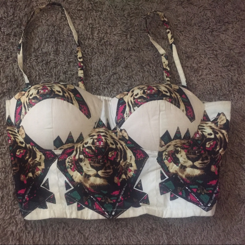 Lion bustier top
