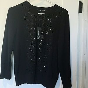 Brand new with tags black sequin cardigan sweater