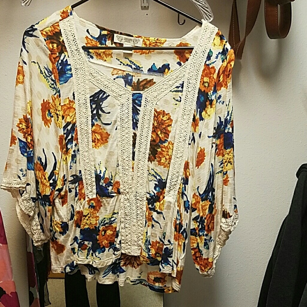 Boho flutter sleeve top