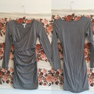 LEITH (Nordstrom) ruched crossover body con dress