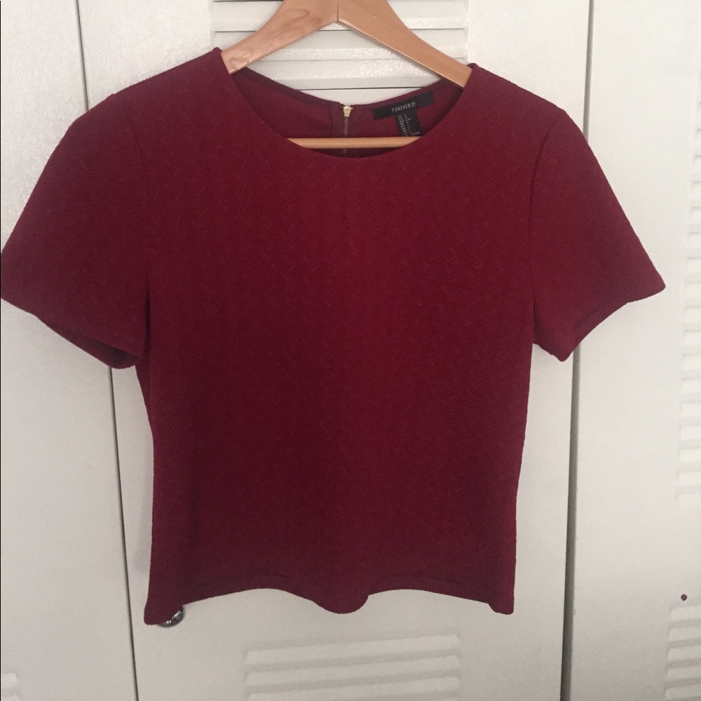 Forever 21 red crop top