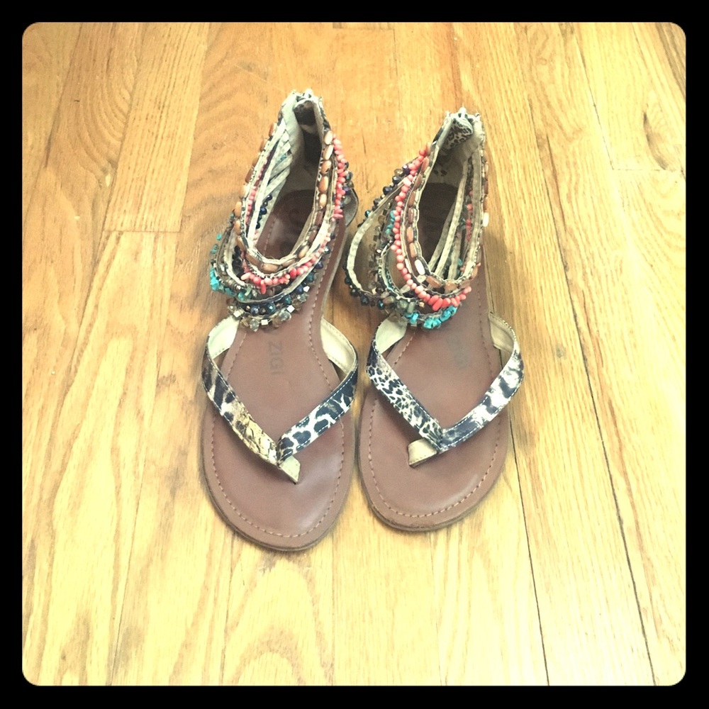 Rebel by Zigi bejeweled sandals