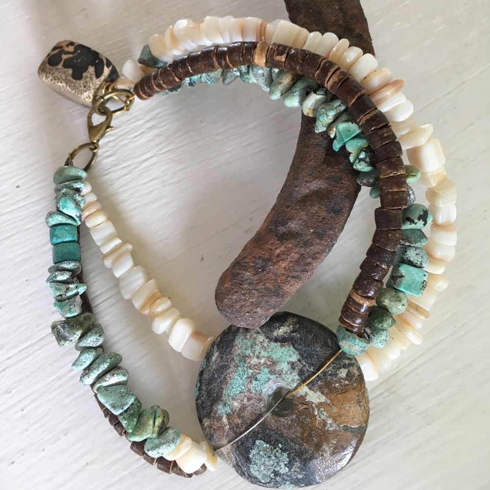 Western bound men bracelet multi turquoise 9.5 FAB