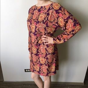 LOFT Paisley Shift Dress