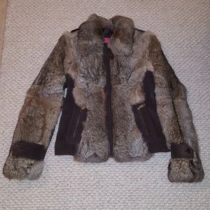 NWOT JUICY COUTURE Full Pelt Rabbit Coat sz M 6-8