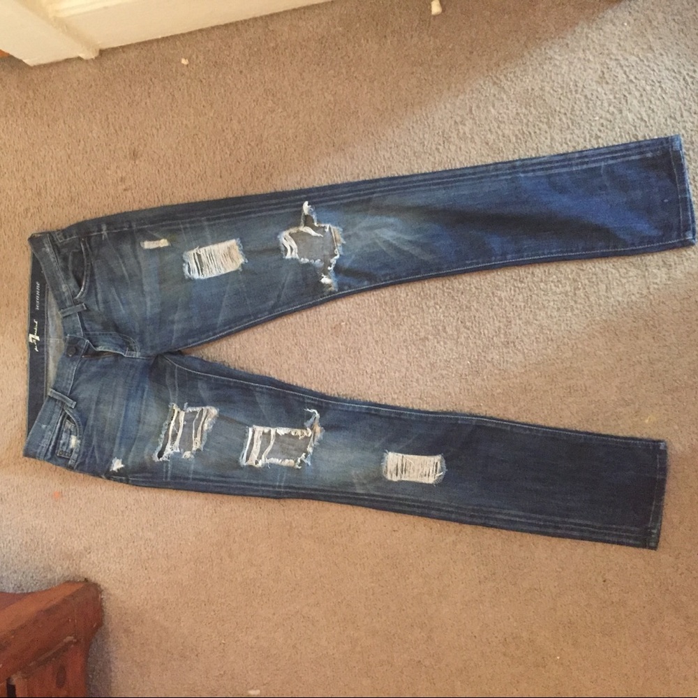 7 for all mankind destroyed jeans