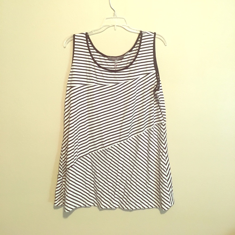 Black and White Striped Tank