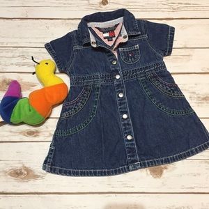 🌹HP Tommy Hilfiger Baby Denim Dress 3/6 months