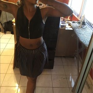 Bundle OOTD Forever 21 Top w/ Black and Gray Skirt
