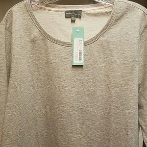 Dressy grey and pink sweater