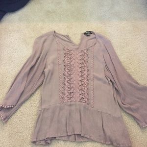 Tan laced top
