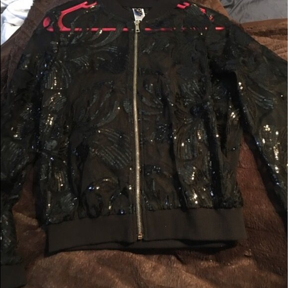 black shimmer jacket