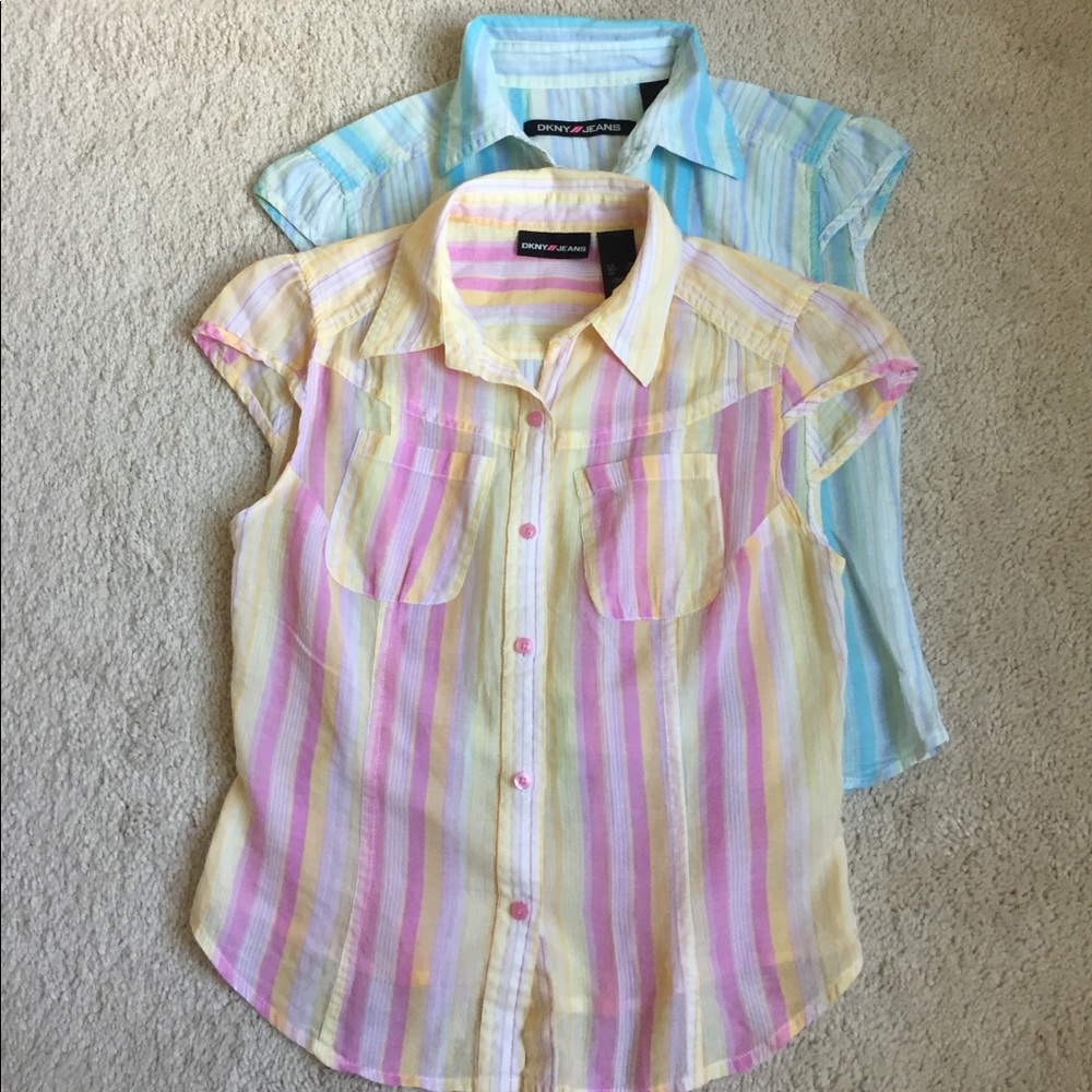 Two x-small DKNY shirts