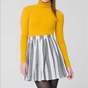 American Apparel Striped full woven skirt
