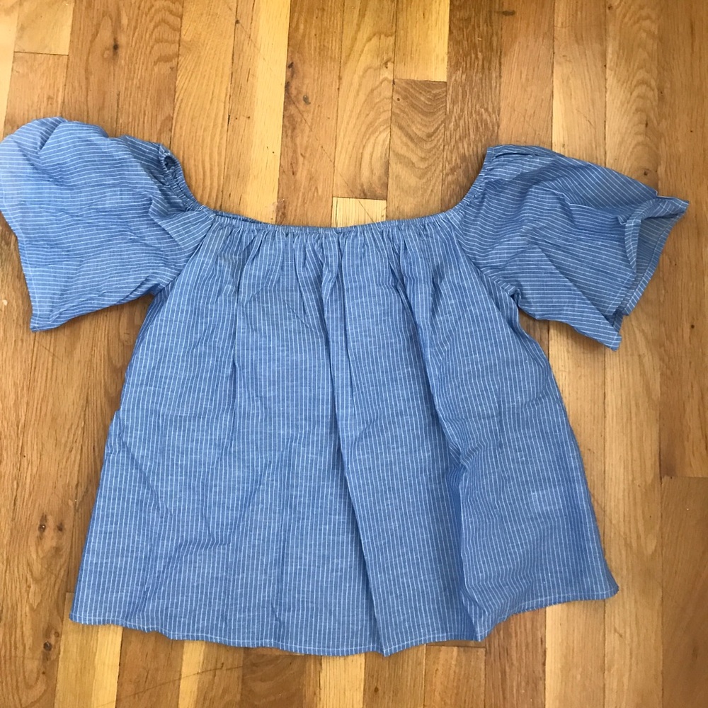 Cropped off the shoulder shirt from Express