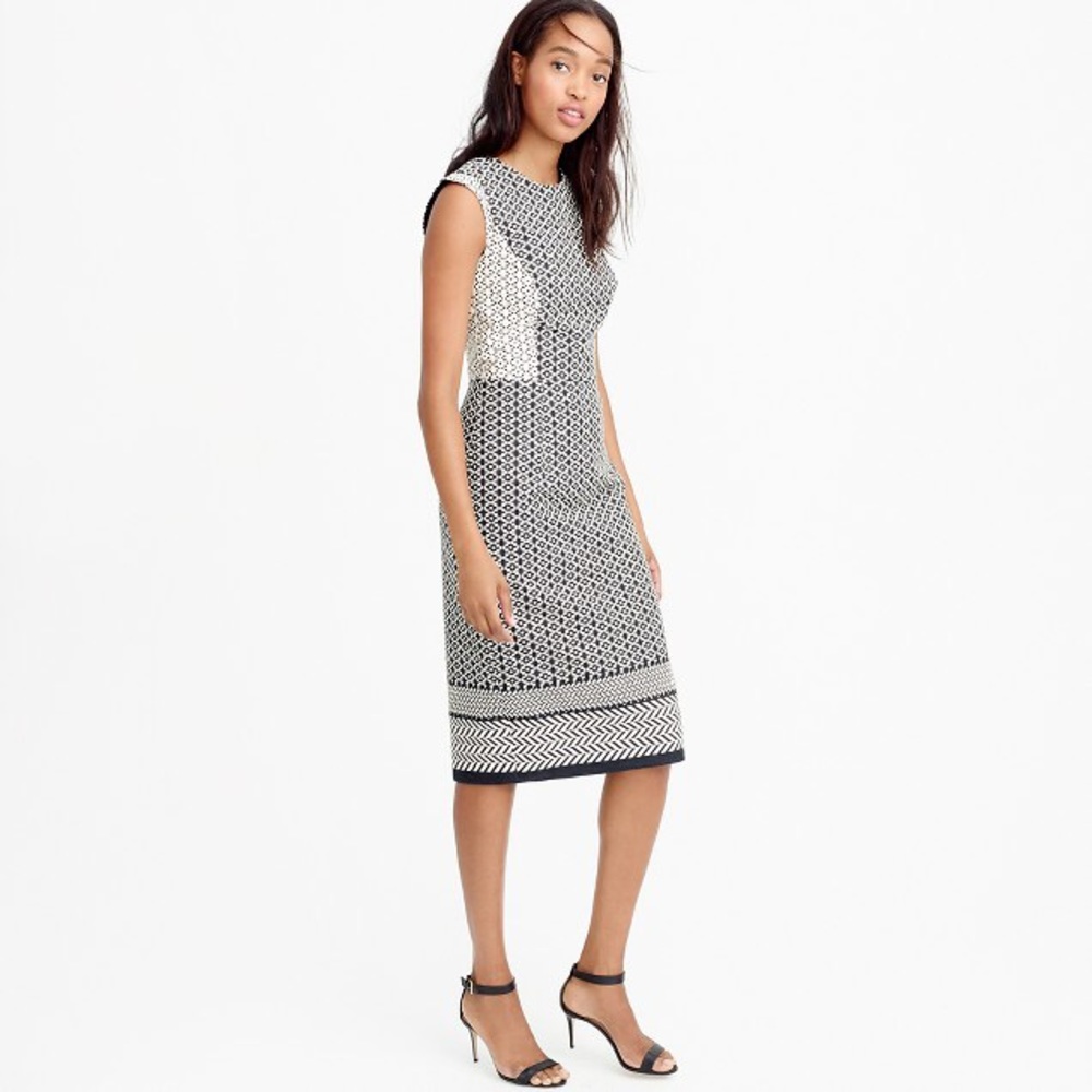 J. Crew Paneled Geometric Dress, Size: 0