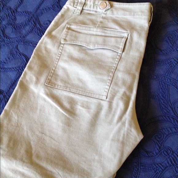 INDIGO PALM MIDRISE SAGE 4-POCKET CAPRI Jean SZ 8 - Picture 2 of 4