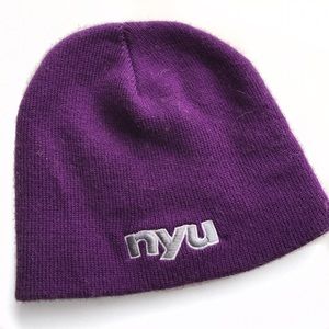 NYU Beanie Hat Purple