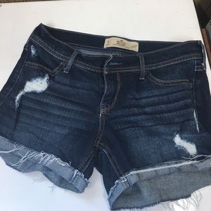 Hollister Dark shredded cut off shorts Sz 5