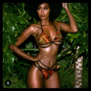 African printed bikini