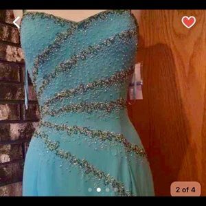 Beautiful light blue sequin formal gown
