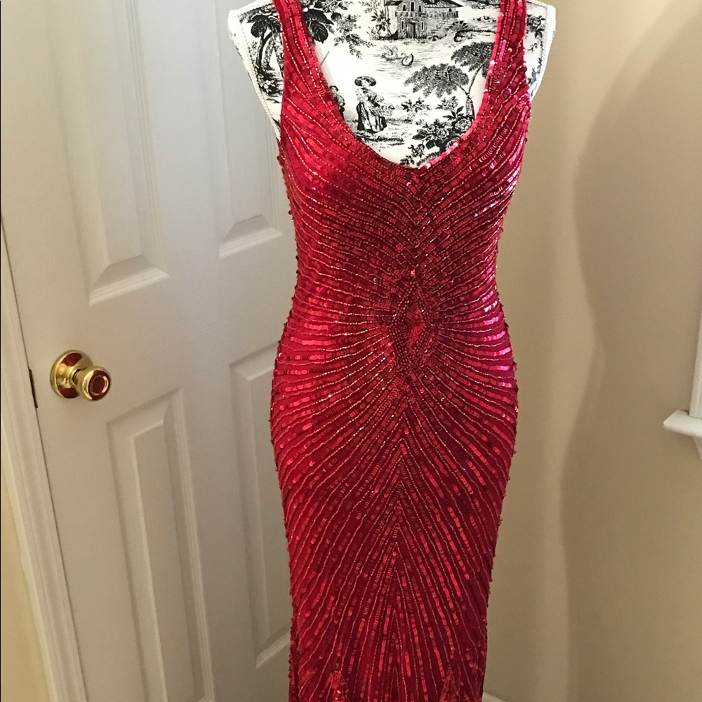 Aidan Mattox Sequin Gown