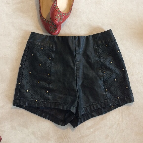 Urban Outfitters Pants - Urban Outfitters High Waisted Leather Shorts