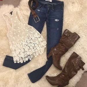 Hollister Lace Skinny Jeans