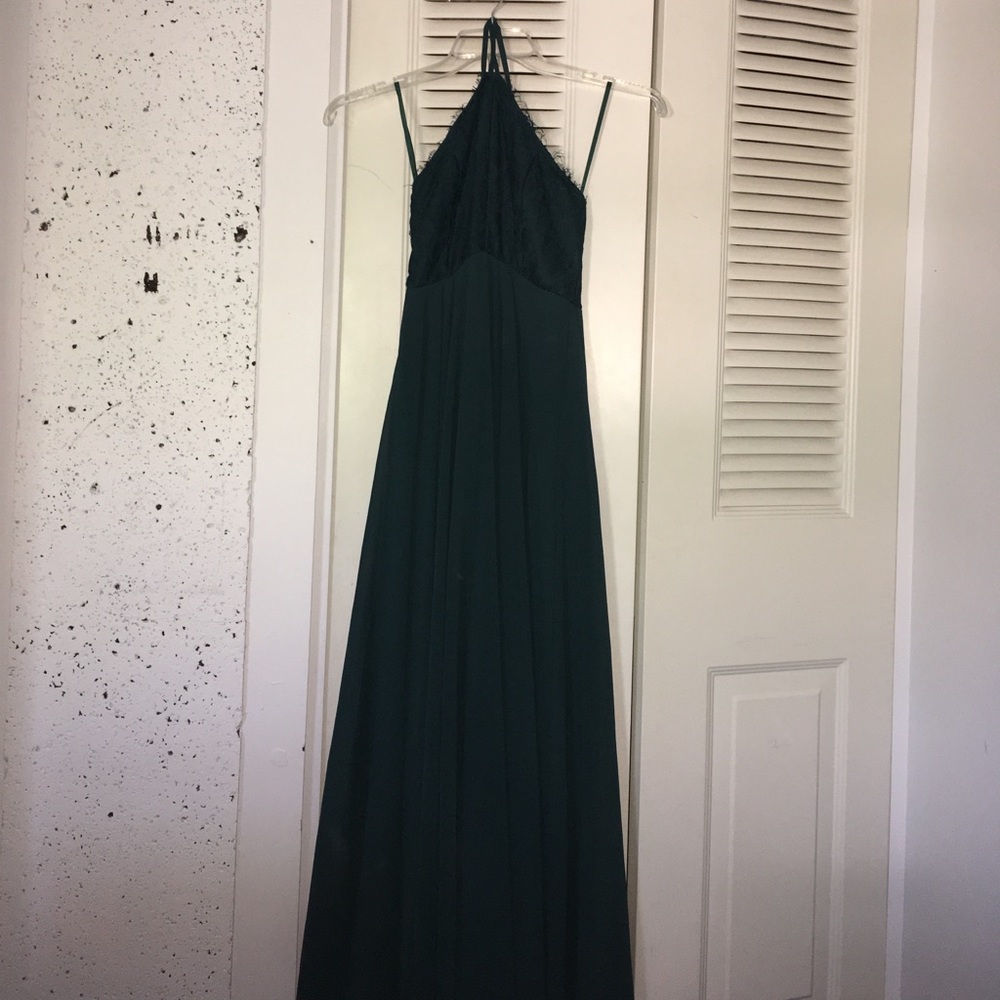 Lulu's Everlasting Enchantment Dark Green Dress