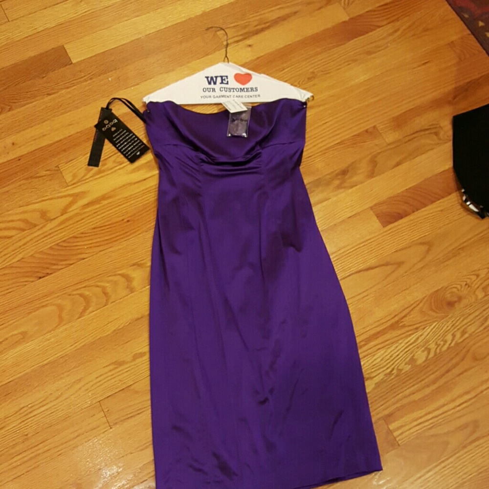 Purple satin dress