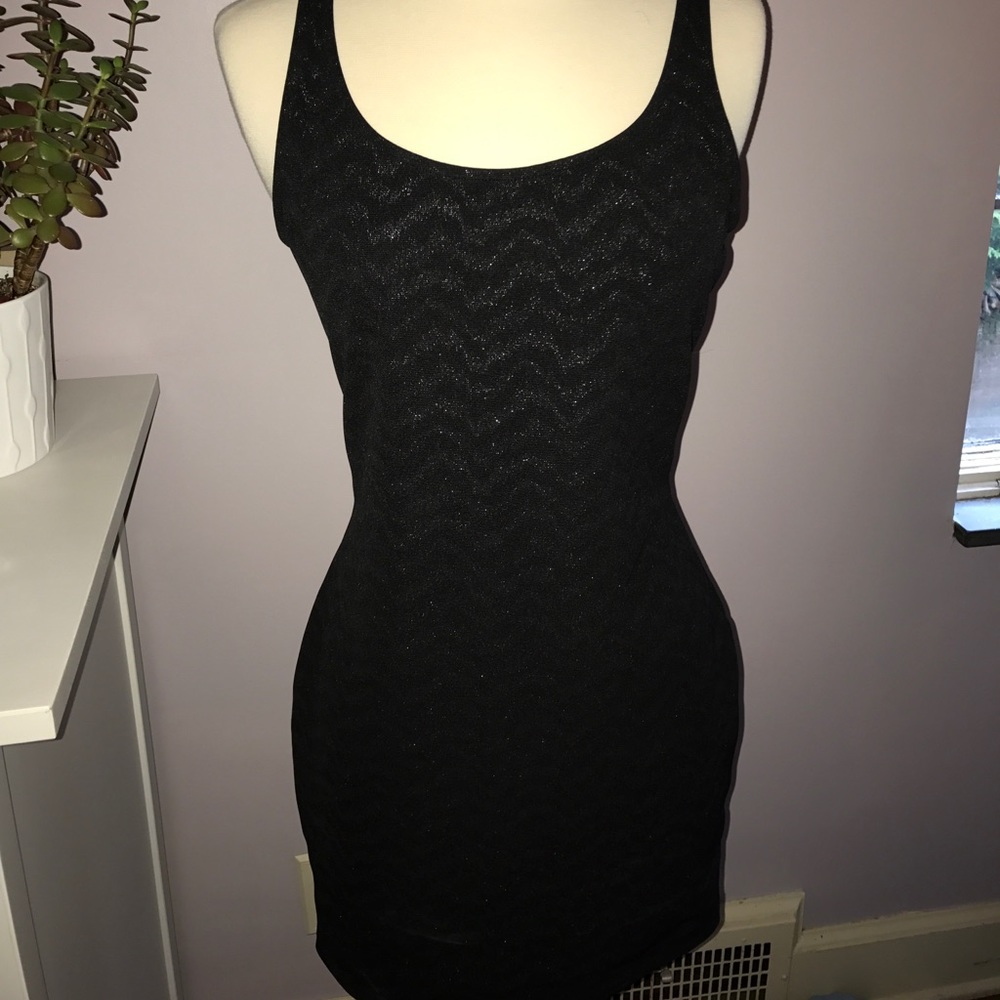 Subtle glittered black dress