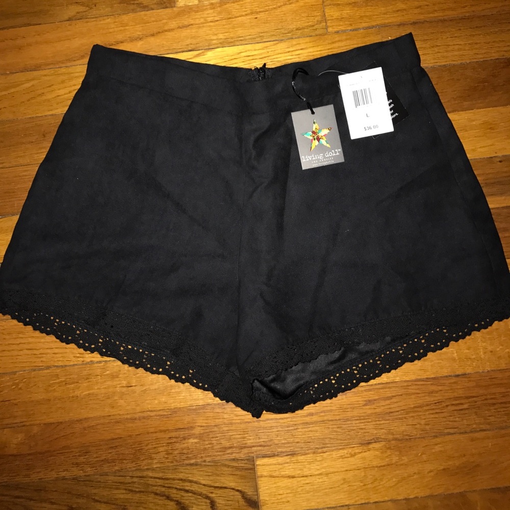 Brand new high waisted black shorts