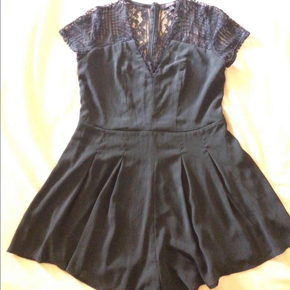 Black lace romper