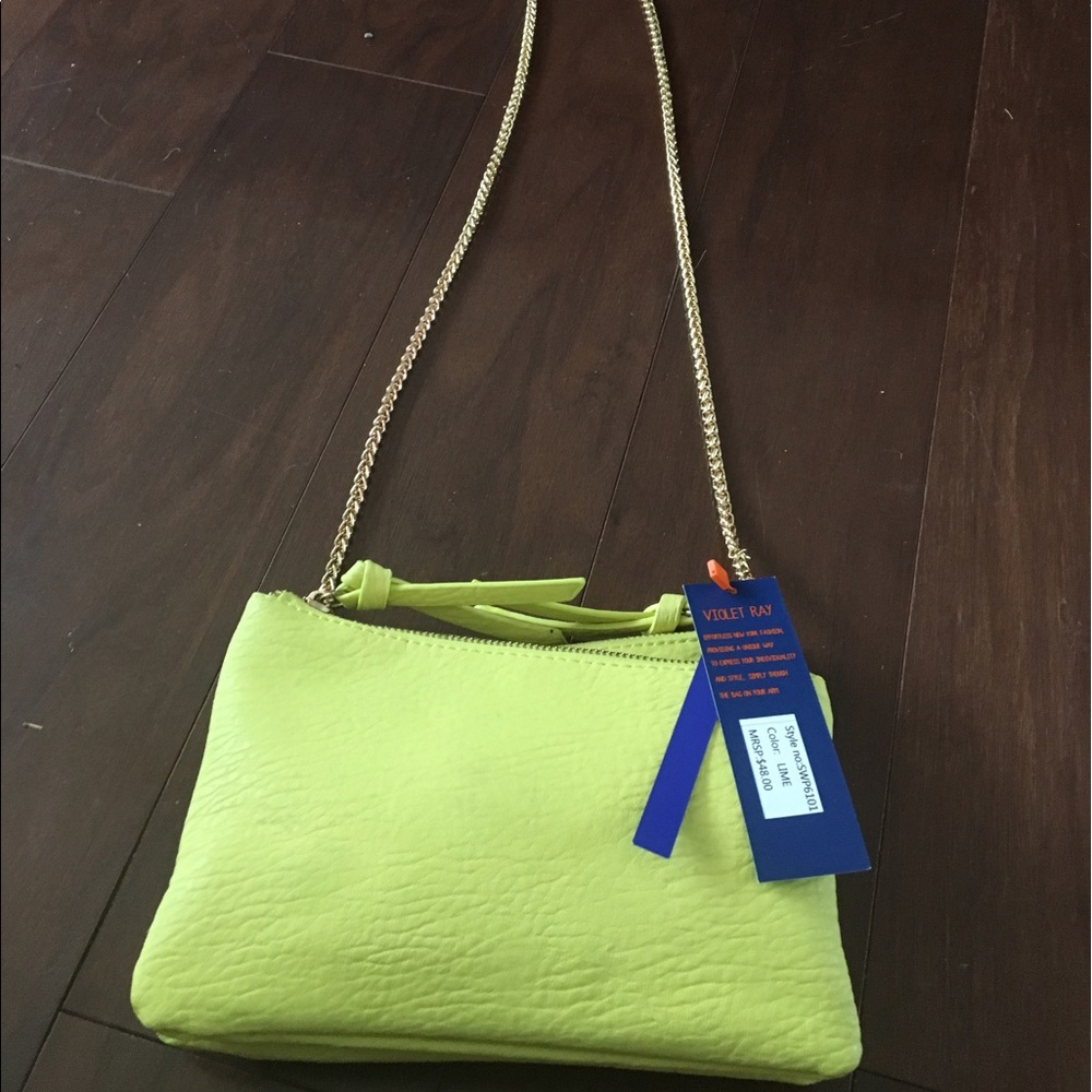 NWT Violet Ray yellow bag
