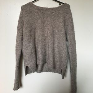 Aerie Taupe Fuzzy Sweater