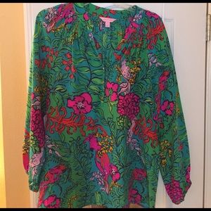 Lilly Pulitzer silk Elsa top