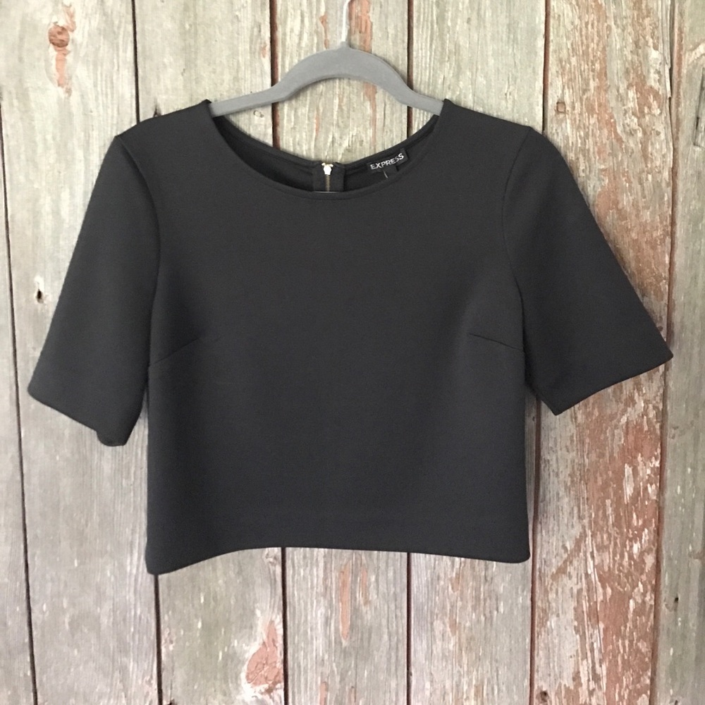 Express- Black crop top - size small