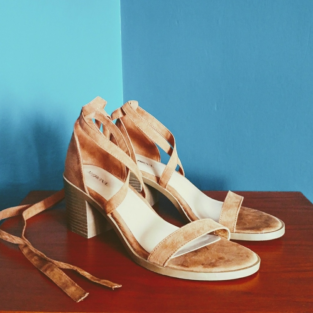 Suede Heeled Sandals